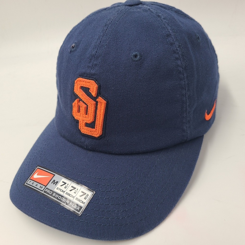 Syracuse Orange Hat Fitted M Nike Blue Orange NCAA University Cuse Swoosh Men